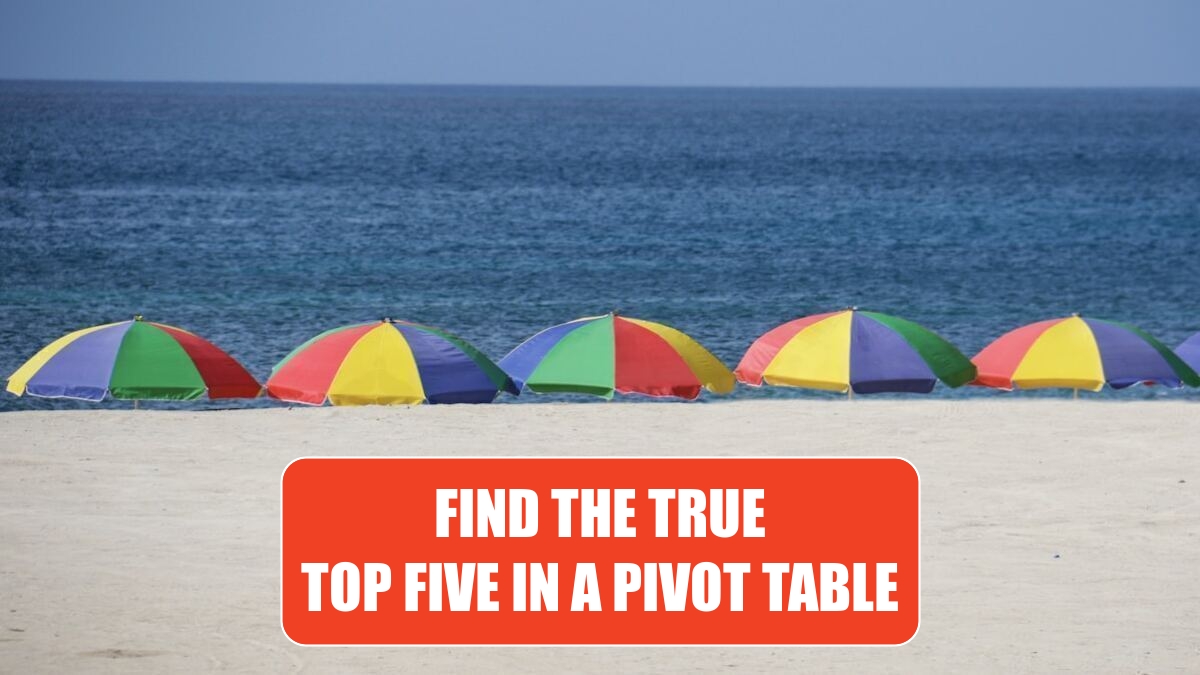 Excel 2024: Find the True Top Five in a Pivot Table