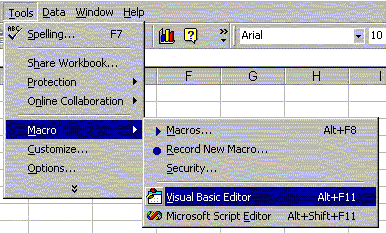 Start Visual Basic Editor
