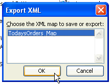 Export XML Dialog Box