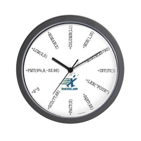 Excel Function Wall Clock