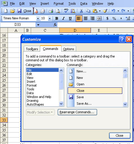 excel toolbar buttons. Add uttons to the standard