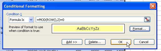 Using Conditional Formatting