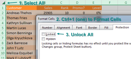 Format Cells Dialog