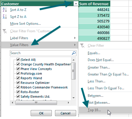 Value Filters