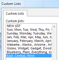 Select Custom List