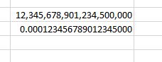 Only 15 digits of precision