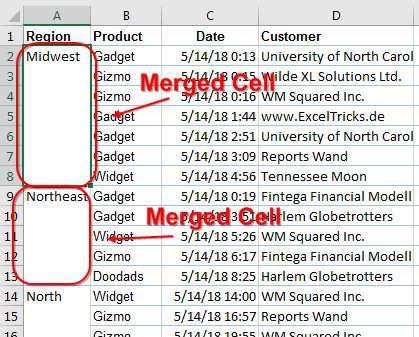 Merged cells are evil.