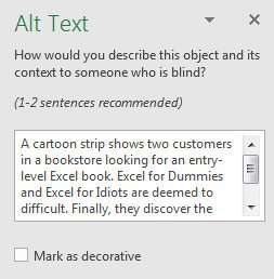 Type some text that the screen reader can announce.