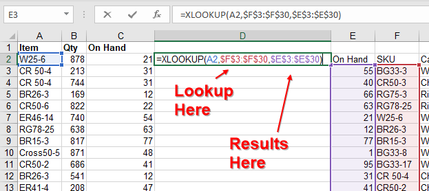 XLOOKUP To Left