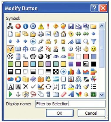 Figure 115. You customize the icon from this selection of icons.