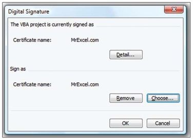 Figure 150. You attach the certificate to the project.