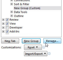 The new group is called "New Group (Custom)". Click the Rename button. 
