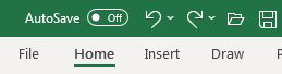 The Quick Access Toolbar or QAT is usually just above the Ribbon. It starts out with five icons:  AutoSave, Undo, Redo, Open, and Save.