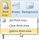 Somewhat new in Excel, under the Print Area drop-down, you can now choose Add to Print Area. 