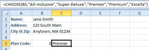 If your lookup values are numbers 1 through N, then CHOOSE is an easy way to do the LOOKUP.