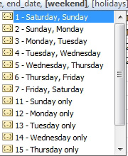The new NETWORKDAYS.INTl lets you specify a weekend as any two consecutive weekdays or a single weekday.