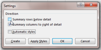 Uncheck Summary Rows Below Detail. Leave Summary Columns To The Right of Detail selected. 