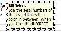 A note with very long text. While you are typing in the note, the default selection border around the note is a diagonal line selection border. 