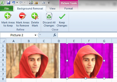 The original photo has a hooded photo of a boy in the woods. Remove background keeps just the hooded boy. 