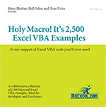 Holy Macro! It’s 2,500 Excel VBA Examples CD-ROM