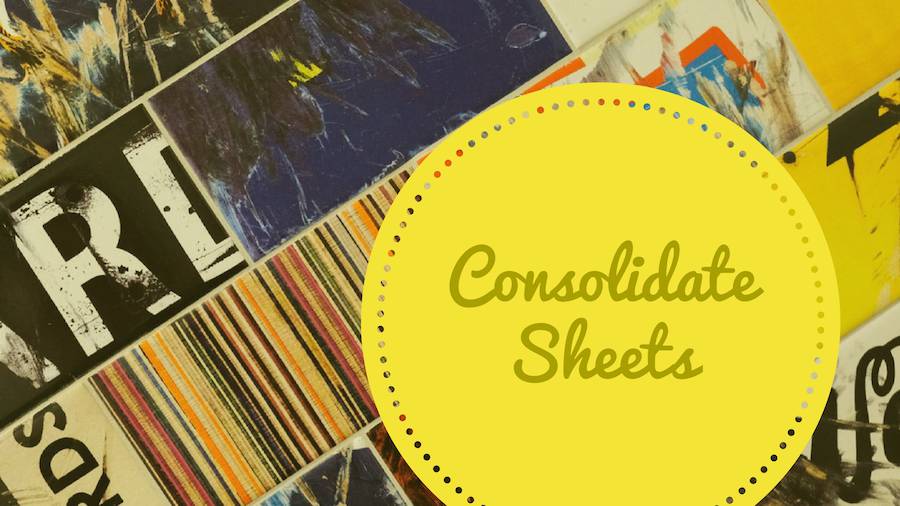 Merge Worksheets Using Consolidate