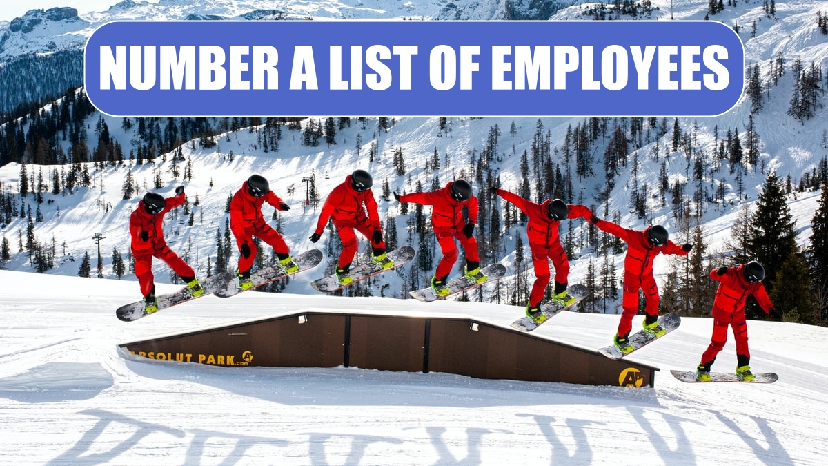 Automatically Number a List of Employees