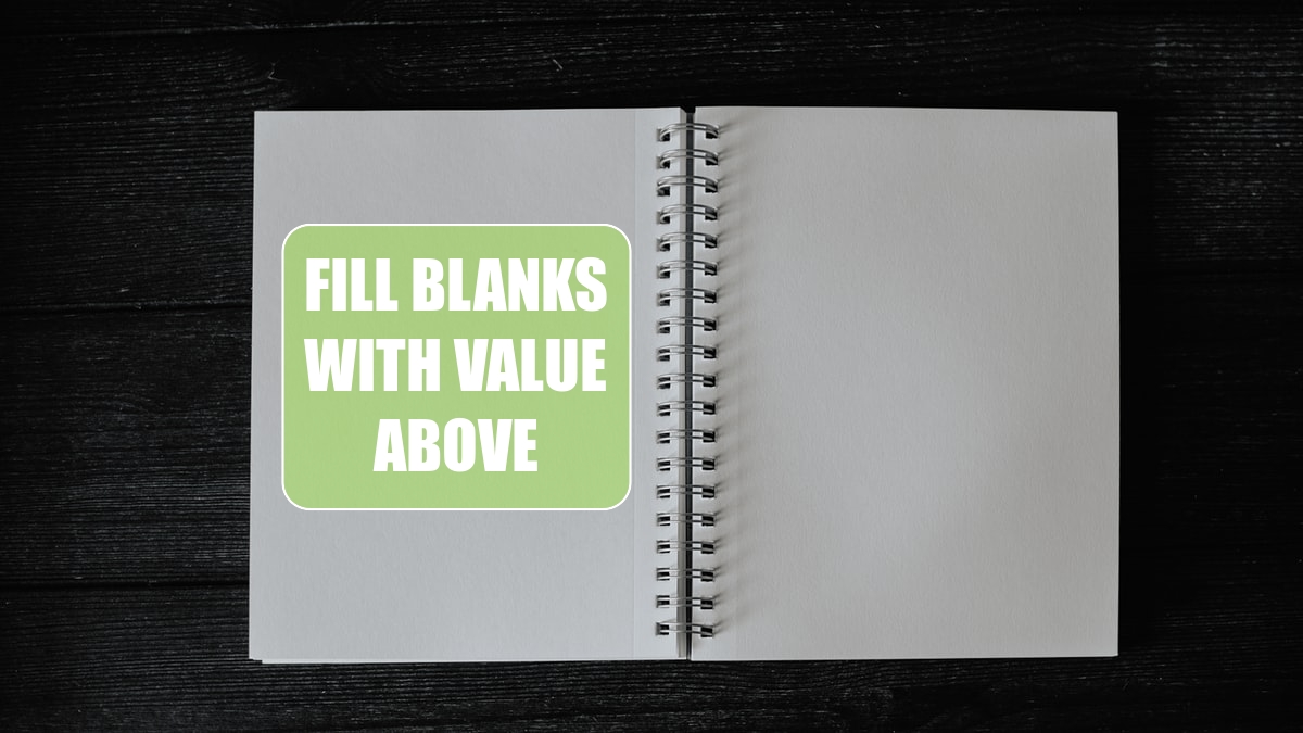 Fill Blanks With Value Above