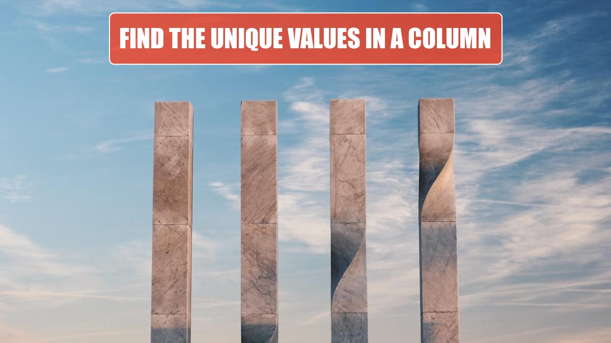 Find the Unique Values in a Column