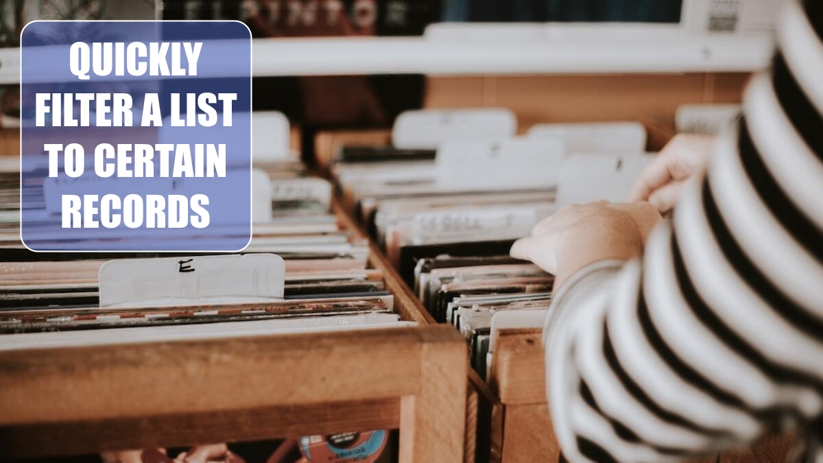 Quickly Filter a List to Certain Records