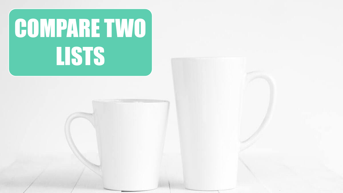Use a Pivot Table to Compare Two Lists