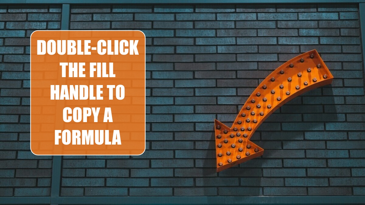 Excel 2024: Double-Click the Fill Handle to Copy a Formula