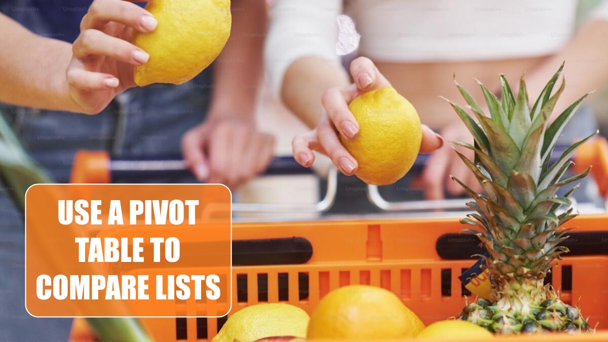 Excel 2024: Use a Pivot Table to Compare Lists