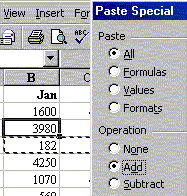 Select Paste Special Operation