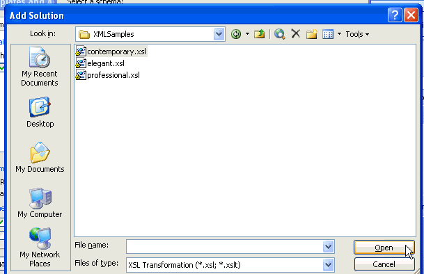 Select Transform File