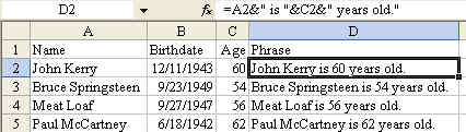 Join Text and Number Cells