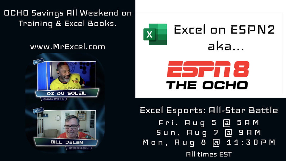 Special OCHO deals on Training & Books to Celebrate Excel Being on ESPN!