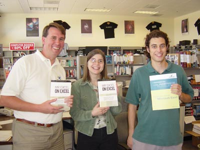Bill poses with Tammy and Aaron from Irvine Sci-Tech Books