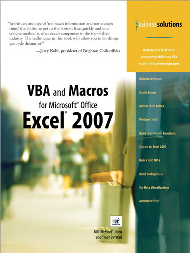 VBA and Macros for Microsoft Excel 2007