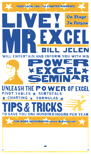 MrExcel Seminar at GUEST ON CALL FOR HELP