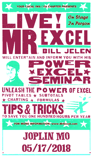 MrExcel Seminar at JOPLIN MO