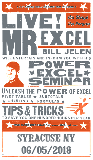 MrExcel Seminar at SYRACUSE NY