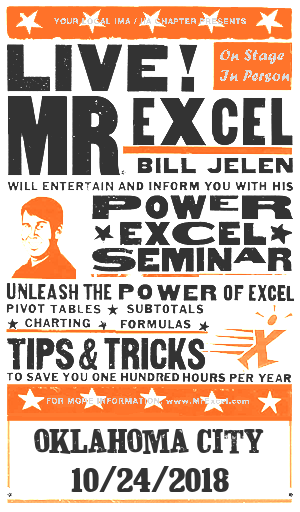 MrExcel Seminar at OKLAHOMA CITY
