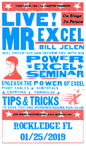 MrExcel Seminar at ROCKLEDGE FL
