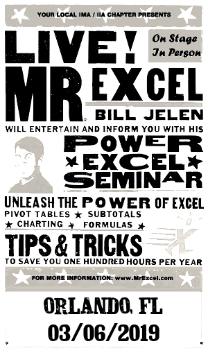 MrExcel Seminar at ORLANDO, FL