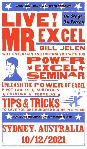 MrExcel Seminar at SYDNEY, AUSTRALIA