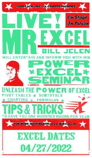 MrExcel Seminar at PITTSBURGH PA