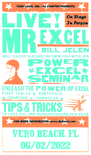 MrExcel Seminar at VERO BEACH, FL