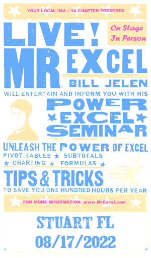 MrExcel Seminar at STUART FL