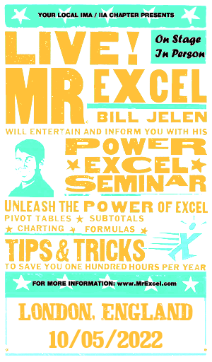MrExcel Seminar at LONDON, ENGLAND
