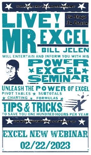 MrExcel Seminar at PITTSBURGH PA